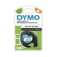 DYMO® Original Schriftband für LetraTag® Plastik 12mm x 4m - schwarz auf weiss
